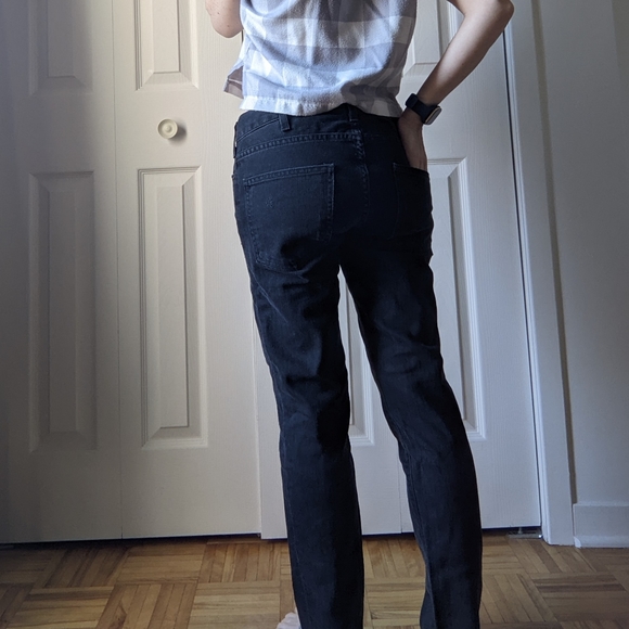 Current/Elliot Ripped Ankle Cut Black Denim sz: 26 - Picture 2 of 5